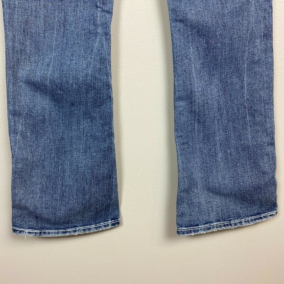 Silver Jeans Eden Low Rise Bootcut Distressed Light Wash Denim Stretch - Picture 7 of 11